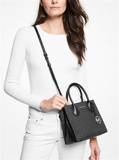 michael kors mercer accordion black|mercer accordion leather tote bag.